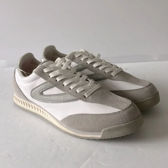 Tretorn Rawlins 2.0 White and Gray Sneakers Vintage Inspired Shoes Size 9.5 NEW - Picture 4 of 7